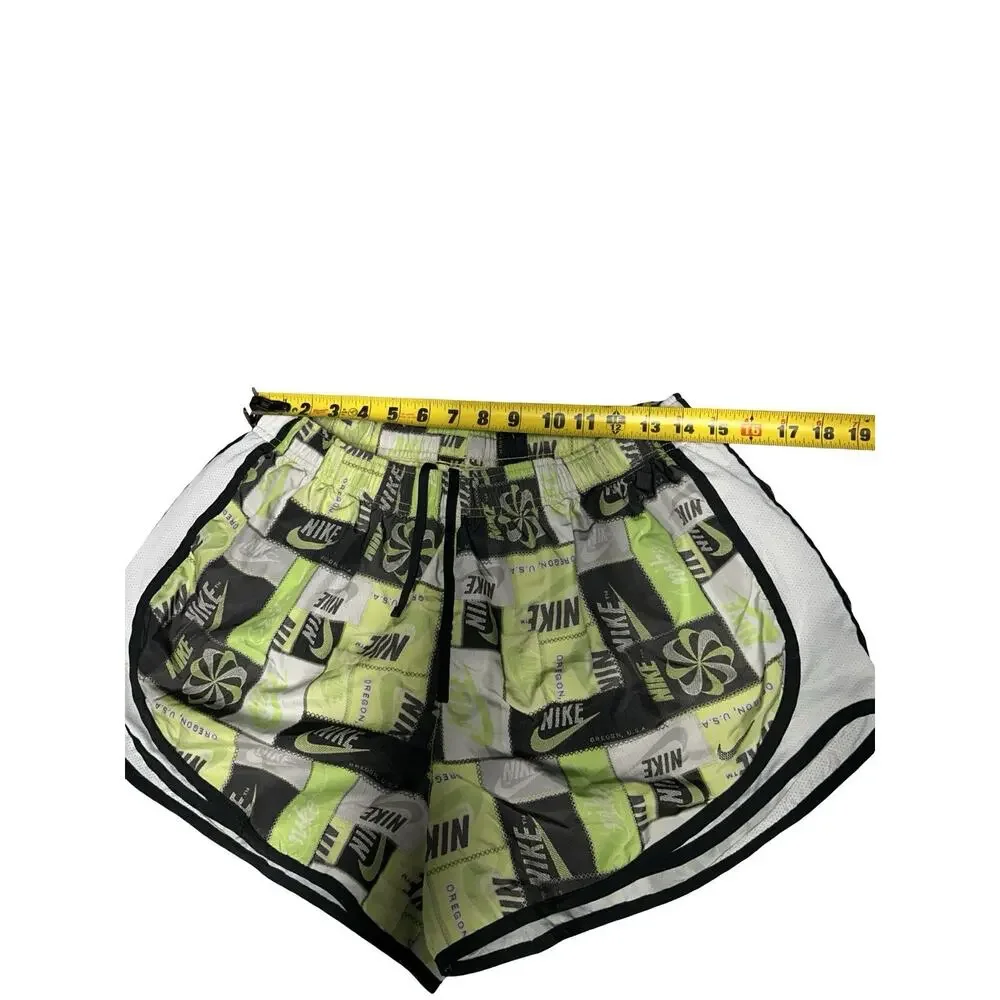 Nike Dri-FIT Running Shorts Youth XL Green Logo Print Athletic Kids Size XL